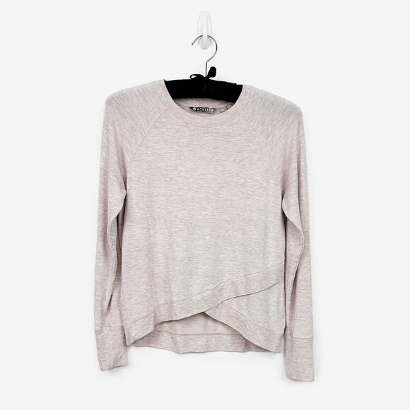 Athleta Criss Cross Sweatshirt Small Petite Modal Soft Athleisure Active Lounge - Picture 1 of 3